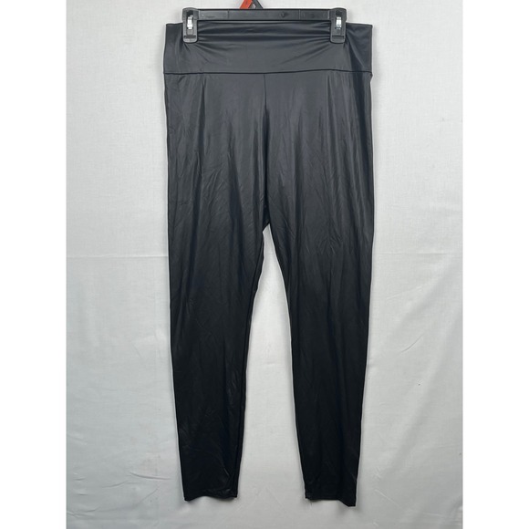 Charlotte Russe Pants - Charlotte Russe Faux Leather Leggings Womens Large High Rise Black 25971-5